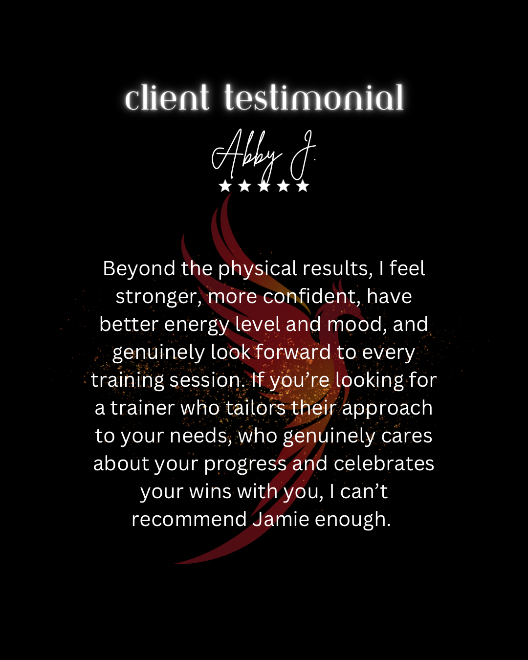 Testimonial from Abby J